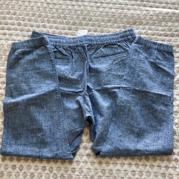 JCrew Linen Joggers - Large - Picture 3 of 4